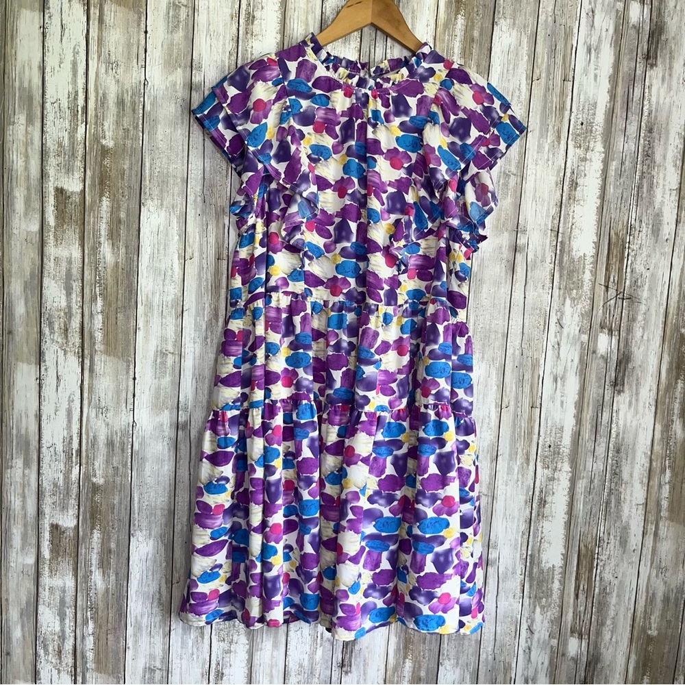 Entro Work It All Out Purple Dot Dress - Picture 2 of 6